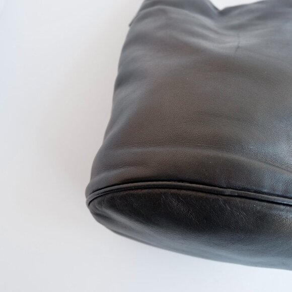 Authentic Preowned Fendi Black Leather FF Logo Bucket Shoulder Bag - Picture 10 of 16